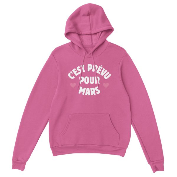 Sweat a capuche annonce grossesse C’est prevu pour Mars