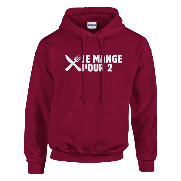 Sweat a capuche annonce grossesse Je mange pour