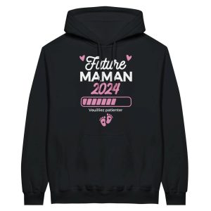 Sweat a capuche maman Future maman veuillez patienter Sweat a capuche maman Future maman veuillez patienter
