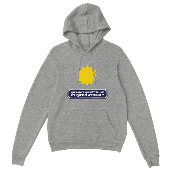 Sweat a capuche pastis Qu’est ce qui est jaune et qu’on attend