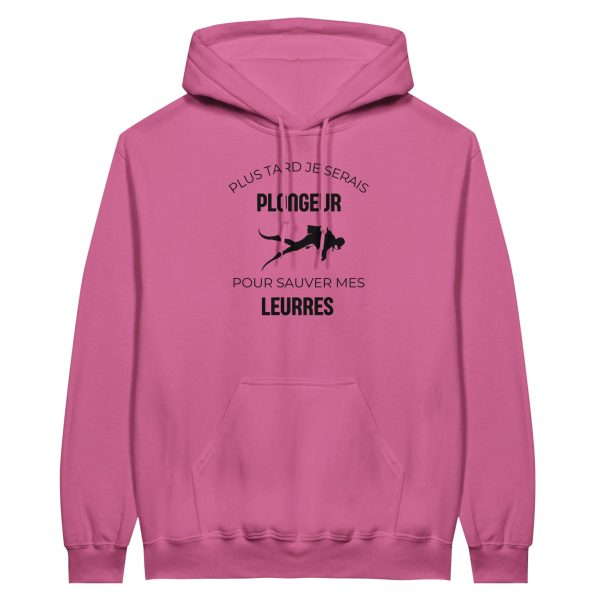 Sweat a capuche pecheur Plus tard je serais plongeur pour sauver mes leurres