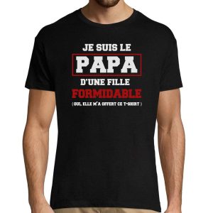 T-shirt Famille Papa d’une fille formidable