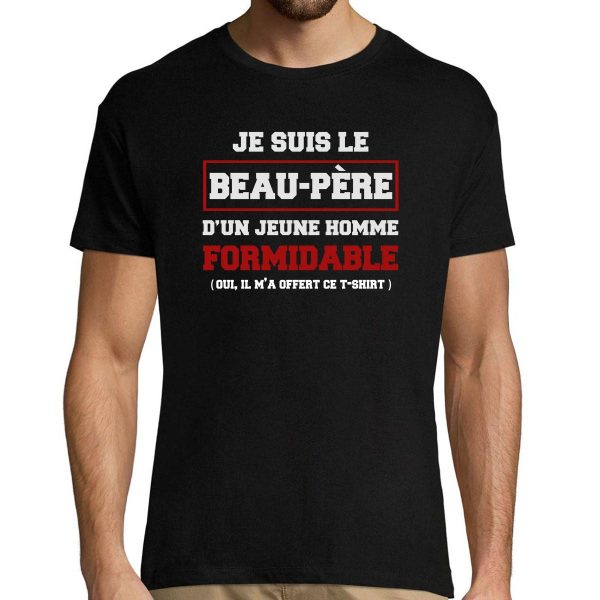 T-shirt Famille beau pere d’un jeune Homme formidable