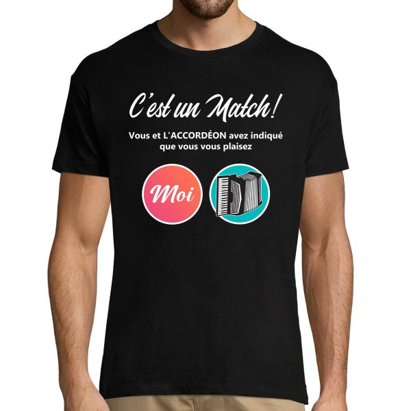 T-shirt Homme Accordeon Parodie site de rencontre