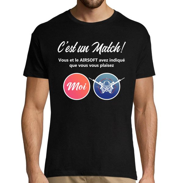 T-shirt Homme Airsoft Parodie site de rencontre