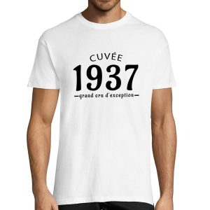 T-shirt Homme Anniversaire 1937 Cuvee Grand Cru  Planetee