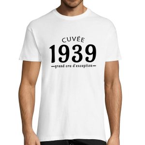 T-shirt Homme Anniversaire 1939 Cuv�e Grand Cru  Planetee