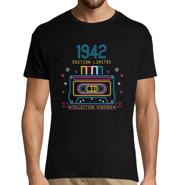 T-shirt Homme Anniversaire 1942 Vintage