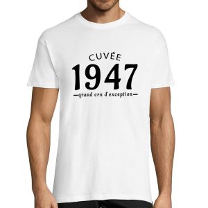 T-shirt Homme Anniversaire 1947 Cuvee Grand Cru  Planetee