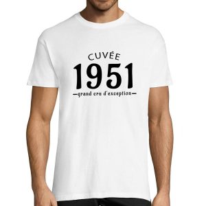 T-shirt Homme Anniversaire 1951 Cuvee Grand Cru  Planetee