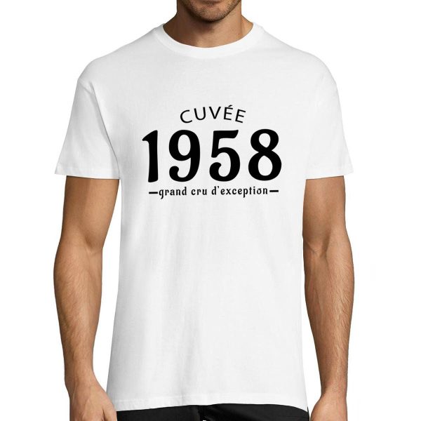 T-shirt Homme Anniversaire 1958 Cuvee Grand Cru  Planetee