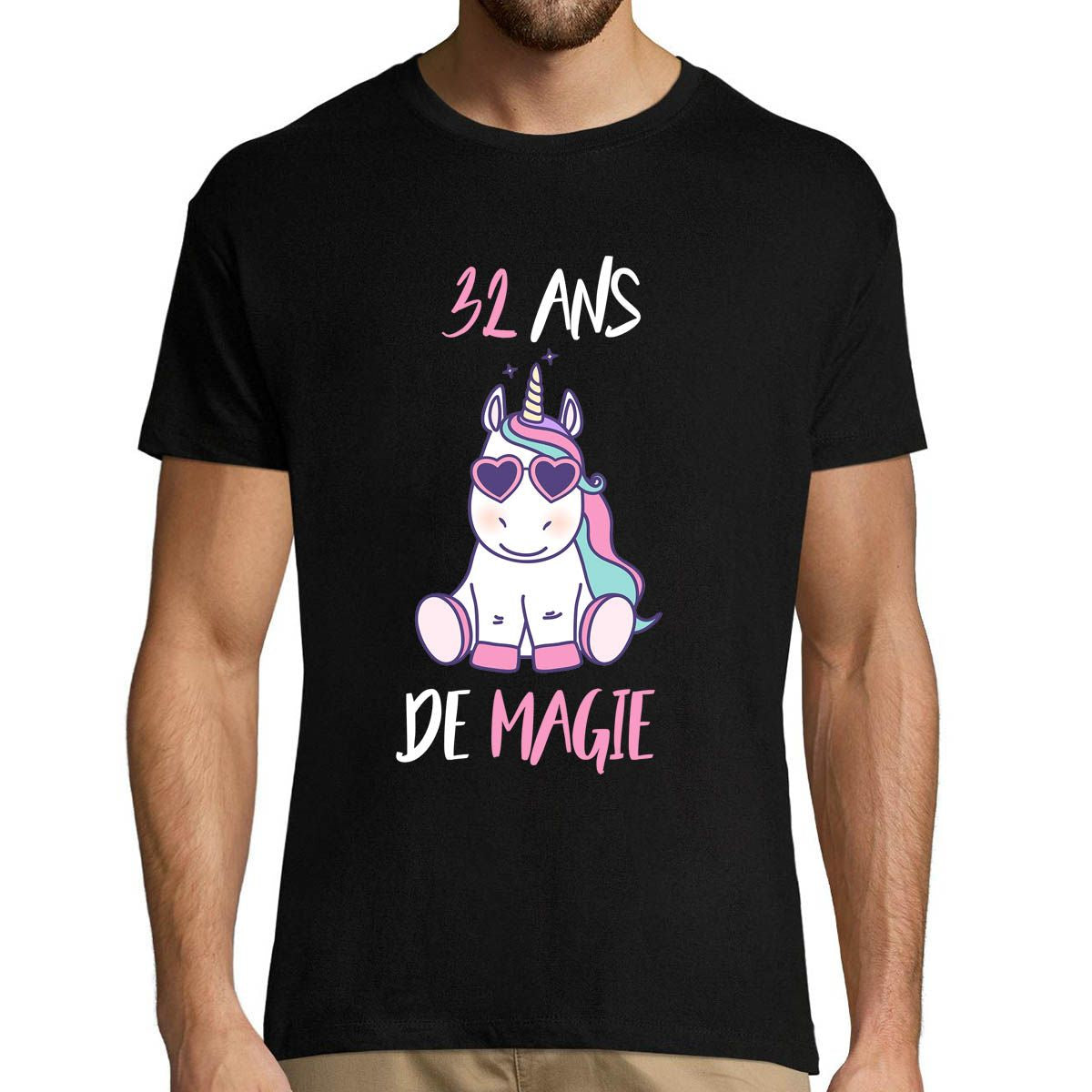 T-shirt Homme Anniversaire 32 ans Licorne T-shirt Homme Anniversaire 32 ans Licorne