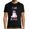 T-shirt Homme Anniversaire 39 ans Licorne