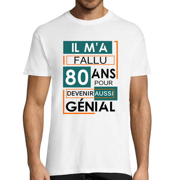 T-shirt Homme Anniversaire 80 ans