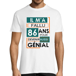 T-shirt Homme Anniversaire 86 ans