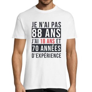 T-shirt Homme Anniversaire 88 ans Experience