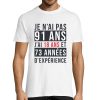 T-shirt Homme Anniversaire 91 ans Experience