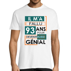 T-shirt Homme Anniversaire 93 ans