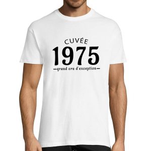 T-shirt Homme Anniversaire Cuvee Grand Cru 1975