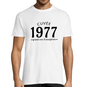 T-shirt Homme Anniversaire Cuvee Grand Cru 1977