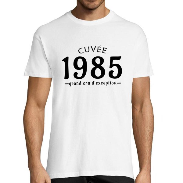 T-shirt Homme Anniversaire Cuvee Grand Cru 1985