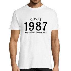 T-shirt Homme Anniversaire Cuvee Grand Cru 1987