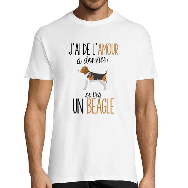 T-shirt Homme Beagle Amour
