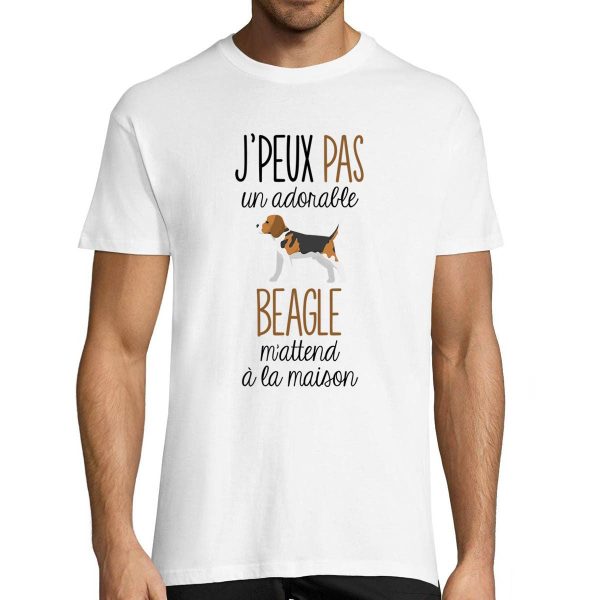 T-shirt Homme Beagle  Je peux pas