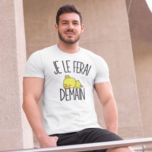 T-shirt Homme Bebe Canard – Caneton  Je le ferai demain T-shirt Homme Bebe Canard – Caneton  Je le ferai demain
