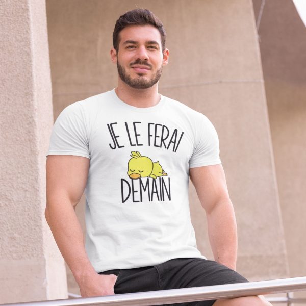 T-shirt Homme Bebe Canard – Caneton  Je le ferai demain