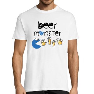T-shirt Homme Beer Parodie Cookie Monster