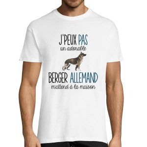 T-shirt Homme Berger Allemand  Je peux pas