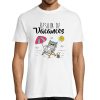 T-shirt Homme Besoin de Vacances. Chat Qui Bronze