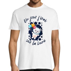 T-shirt Homme Big Flo Oli Un Jour j’irai sur la Lune
