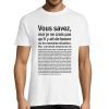 T-shirt Homme Bonne ou Mauvaise Situation Blanc