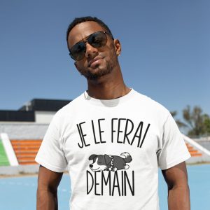 T-shirt Homme Border Collie  Je le ferai demain