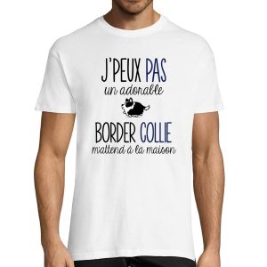 T-shirt Homme Border Collie  Je peux pas