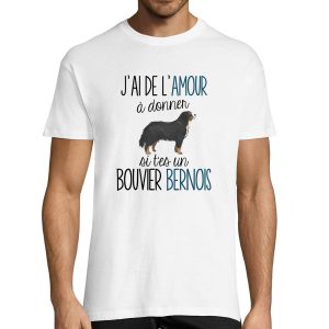 T-shirt Homme Bouvier Bernois Amour