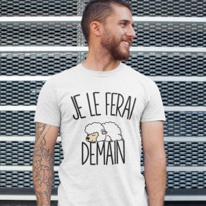 T-shirt Homme Chat Scottish  Je le ferai demain