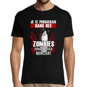 T-shirt Homme Chat Zombies