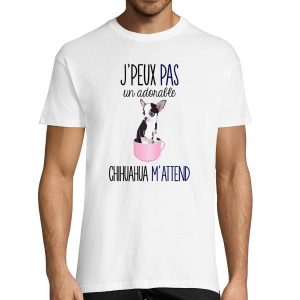 T-shirt Homme Chihuahua  Je peux pas
