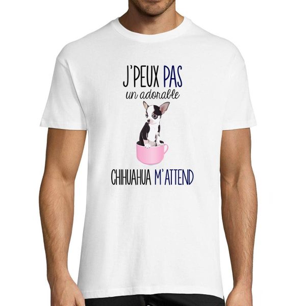 T-shirt Homme Chihuahua  Je peux pas