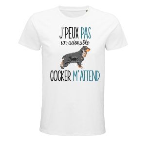 T-shirt Homme Cocker Spaniel Anglais  Je peux pas