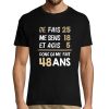 T-shirt Homme anniversaire 48 ans Humour