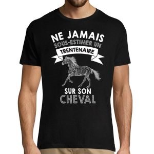 T-shirt Homme cheval trentenaire