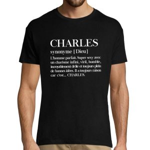 T-shirt homme Charles  Prenom Definition T-shirt homme Charles  Prenom Definition