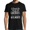 T-shirt homme Chartreux  Je Travaille Dur