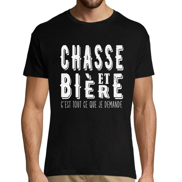 T-shirt homme Chasse et biere