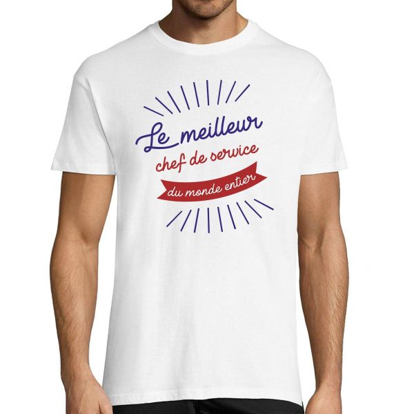 T-shirt homme Chef de service Le Meilleur du Monde