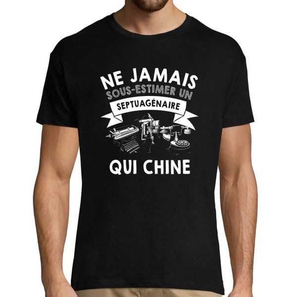 T-shirt homme Chine Septuagenaire